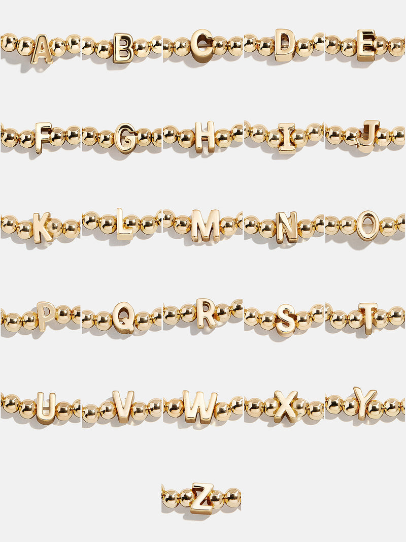BaubleBar Repeating Initial Pisa Bracelet  - Gold - 
    Beaded bracelet for stacking 
  
