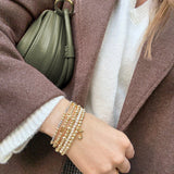 Gold Repeating Initial Pisa Bracelet - I