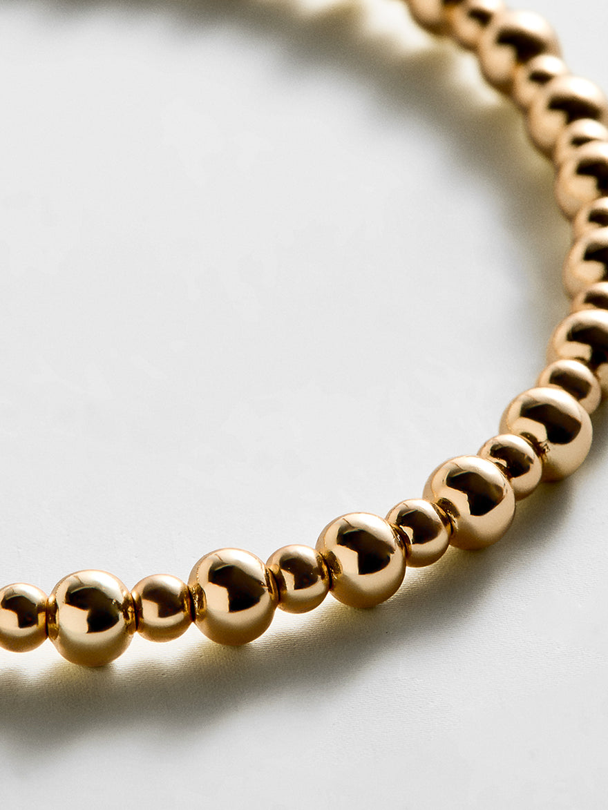 Chelsea Pisa Bracelet - 3MM/4MM Alternating Gold Pisa