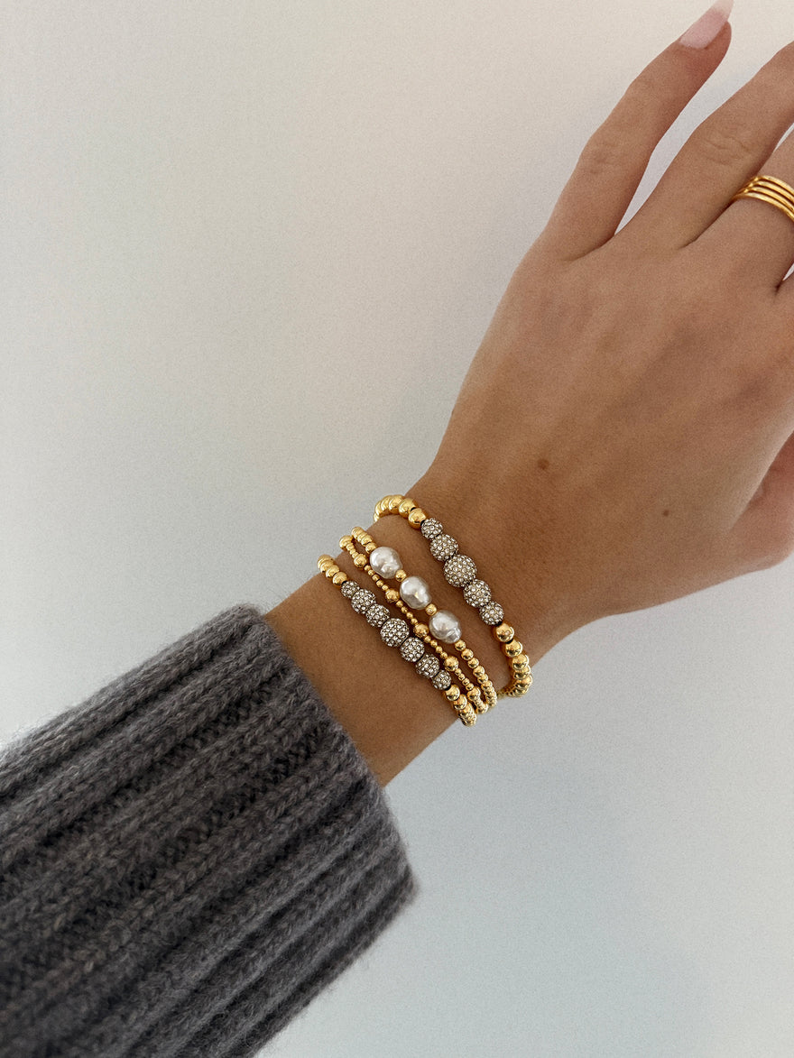 Pavé Pisa Bracelet - Centered Row Pavé