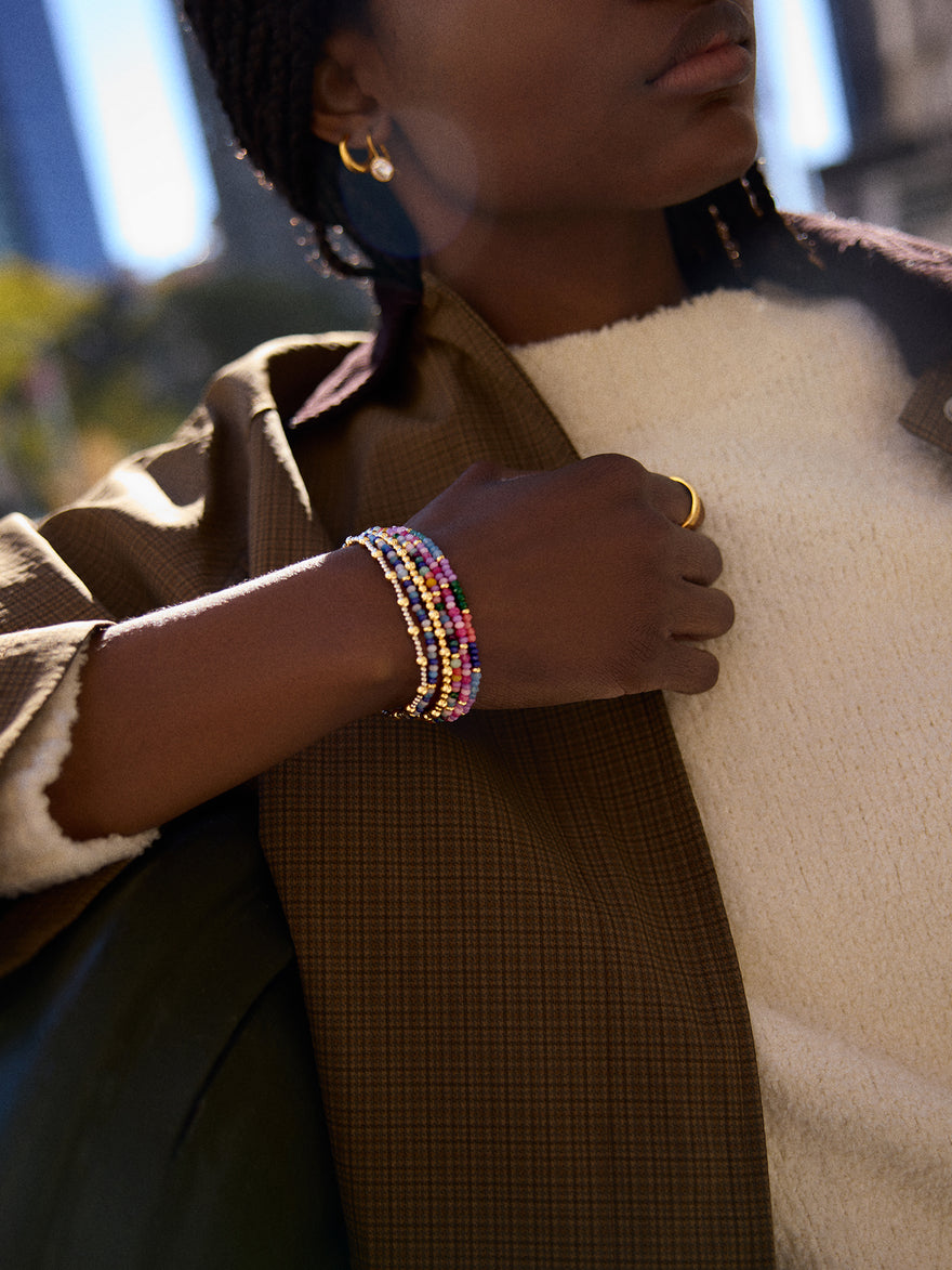 Emily Semi-Precious Bracelet - Pink Multi