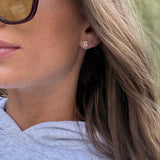 Varsity Number Custom Stud Earrings - Gold Single Digit