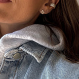 Varsity Number Custom Stud Earrings - Gold Double Digit
