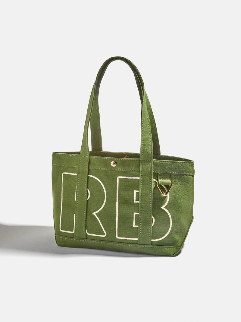 BaubleBar Desert Tan - 
    Personalized canvas tote bag with custom embroidered initials 
  
