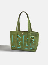BaubleBar Turquoise - 
    Personalized canvas tote bag with custom embroidered initials 
  
