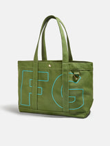 BaubleBar Turquoise - 
    Personalized canvas tote bag with custom embroidered initials 
  
