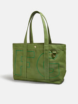 BaubleBar Kelly Green - 
    Personalized canvas tote bag with custom embroidered initials 
  
