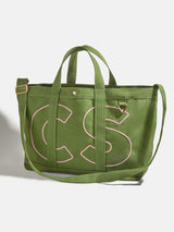 BaubleBar Soft Pink - 
    Personalized canvas tote bag with custom embroidered initials 
  

