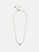 BaubleBar Varsity Gold/Pavé Number Custom Necklace - One Gold Station - 
    Personalized number necklace
  
