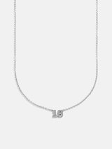BaubleBar Varsity Number Custom Necklace - One Silver Station - 
    Personalized number necklace
  
