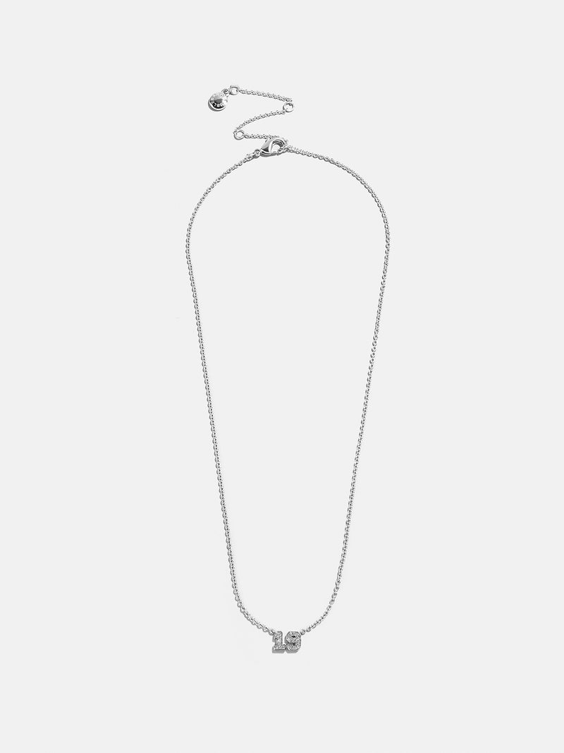 BaubleBar Varsity Number Custom Necklace - One Silver Station - 
    Personalized number necklace
  
