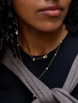 BaubleBar Varsity Number Custom Necklace - Two Gold Stations - 
    Personalized number necklace
  
