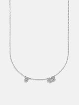 BaubleBar Varsity Number Custom Necklace - Two Silver Stations - 
    Personalized number necklace
  
