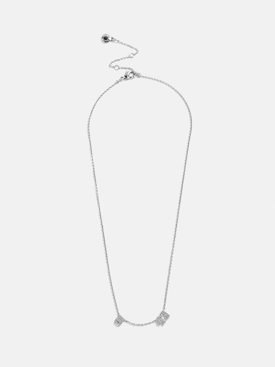 Varsity Number Custom Necklace - Two Silver Stations