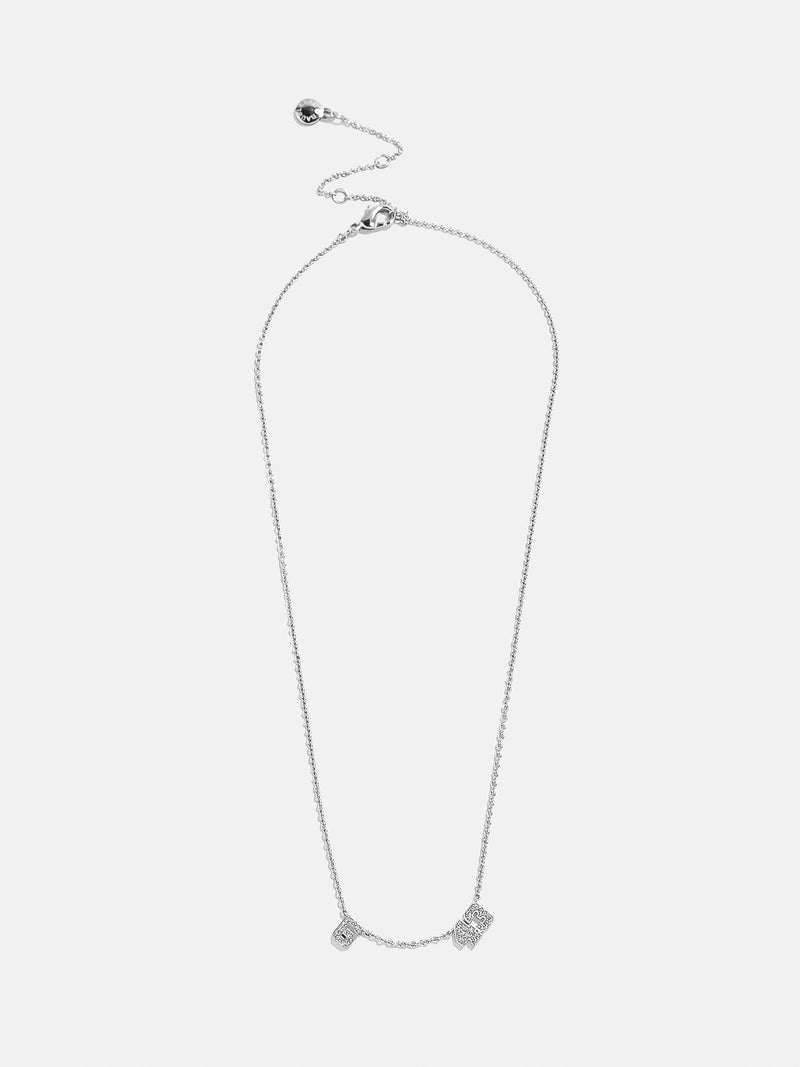 BaubleBar Varsity Number Custom Necklace - Two Silver Stations - 
    Personalized number necklace
  
