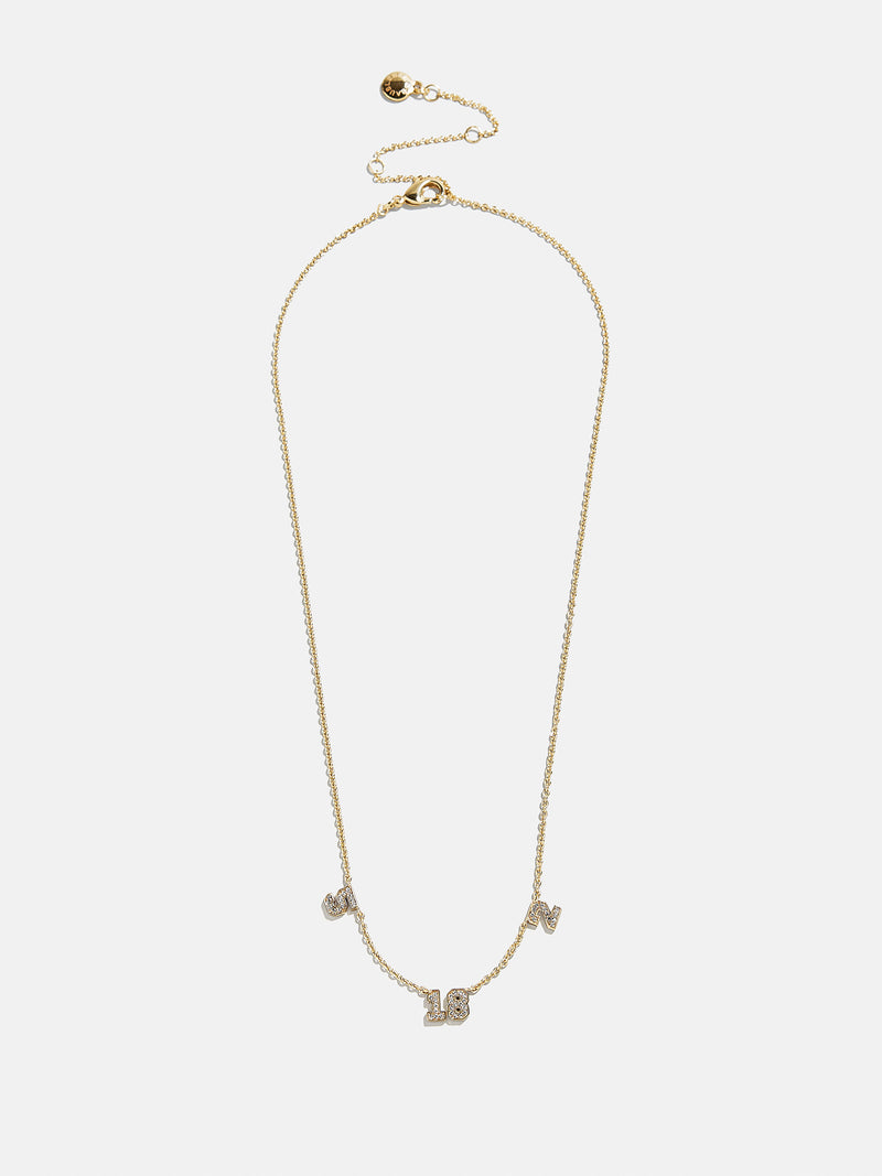 BaubleBar Varsity Number Custom Necklace - Three Gold Stations - 
    Personalized number necklace
  
