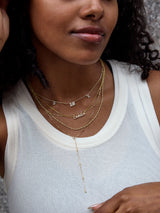 BaubleBar Varsity Number Custom Necklace - Three Gold Stations - 
    Personalized number necklace
  
