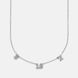 Varsity Number Custom Necklace - Three Silver Stations