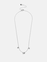 BaubleBar Varsity Number Custom Necklace - Three Silver Stations - 
    Personalized number necklace
  
