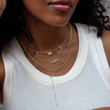 Varsity Number Custom Necklace - Three Silver Stations