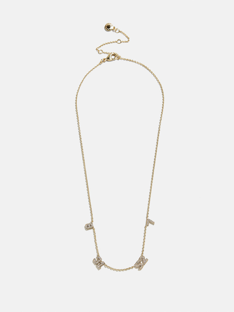 BaubleBar Varsity Number Custom Necklace - Four Gold Stations - 
    Personalized number necklace
  
