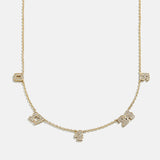 Varsity Number Custom Necklace - Five Gold Stations