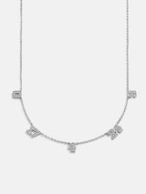 BaubleBar Varsity Number Custom Necklace - Five Silver Stations - 
    Personalized number necklace
  
