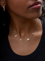 BaubleBar Varsity Number Custom Necklace - Five Silver Stations - 
    Personalized number necklace
  
