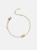 BaubleBar Varsity Number Custom Bracelet - One Gold Station - 
    Personalized charm bracelet 
  

