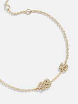 BaubleBar Varsity Number Custom Bracelet - Two Gold Stations - 
    Personalized charm bracelet 
  
