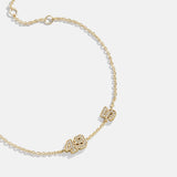 Varsity Number Custom Bracelet - Two Gold Stations