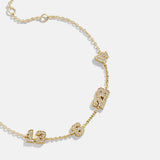 Varsity Number Custom Bracelet - Four Gold Stations