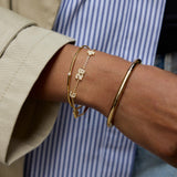 Varsity Number Custom Bracelet - Four Gold Stations