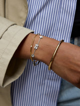 BaubleBar Varsity Number Custom Bracelet - Four Silver Stations - 
    Personalized charm bracelet 
  
