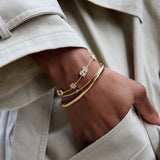 Varsity Number Custom Bracelet - Five Gold Stations