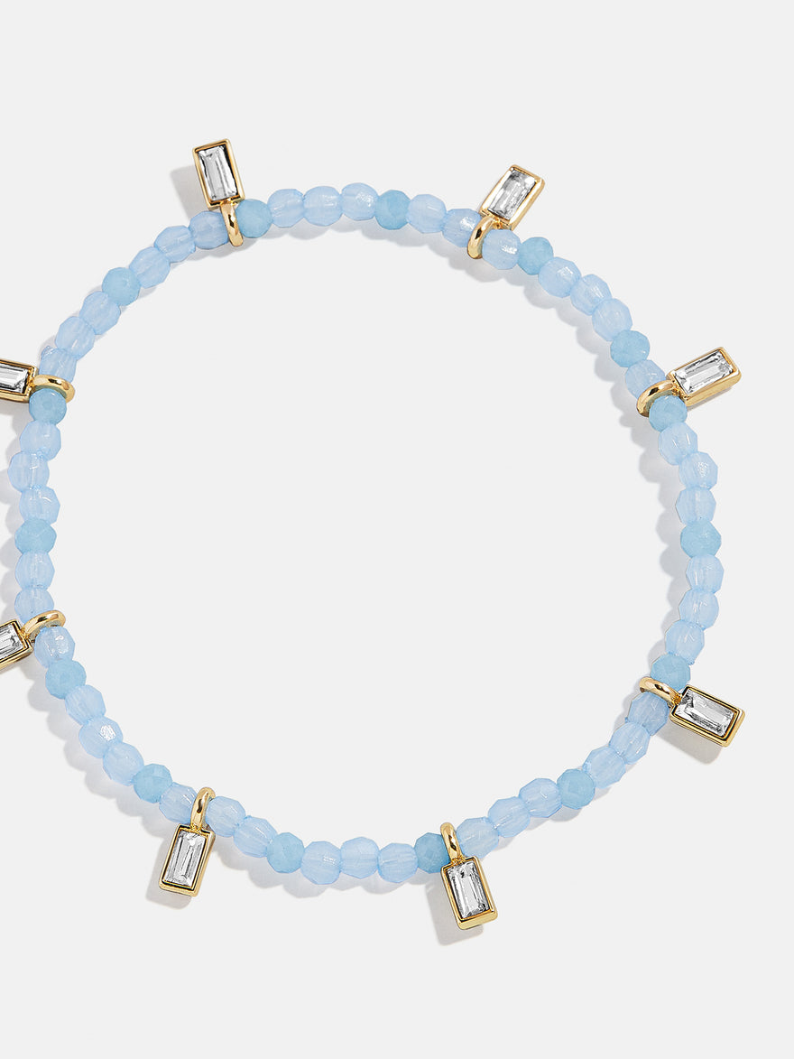 Crystal Beaded Bracelet - Powder Blue