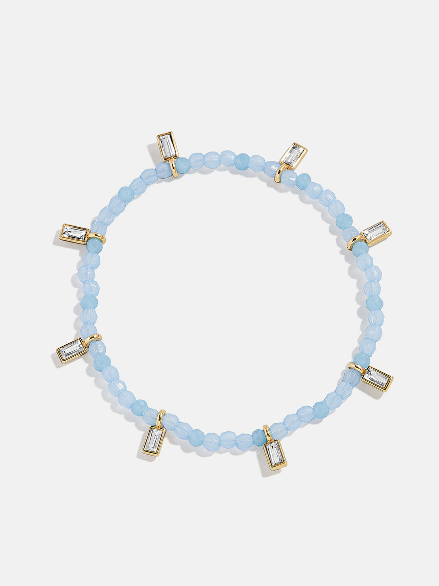 Crystal Beaded Bracelet - Powder Blue