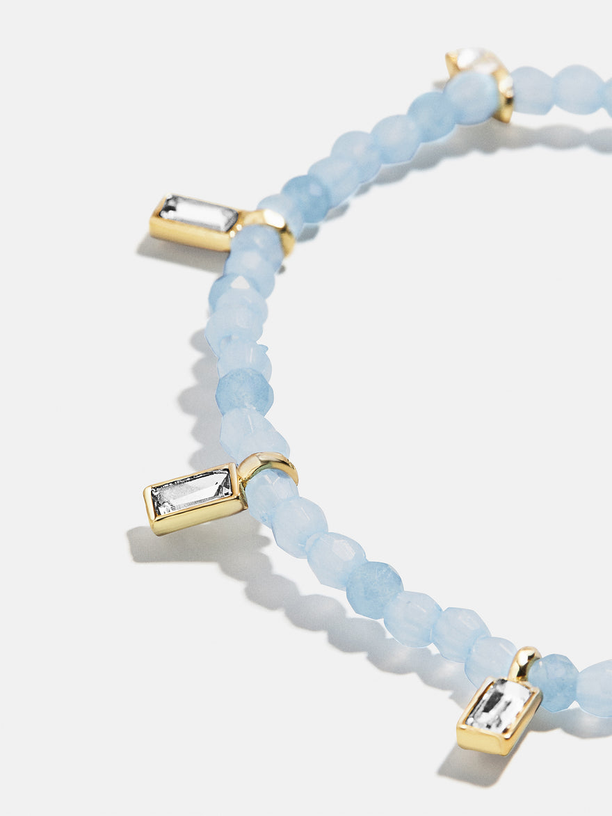 Crystal Beaded Bracelet - Powder Blue