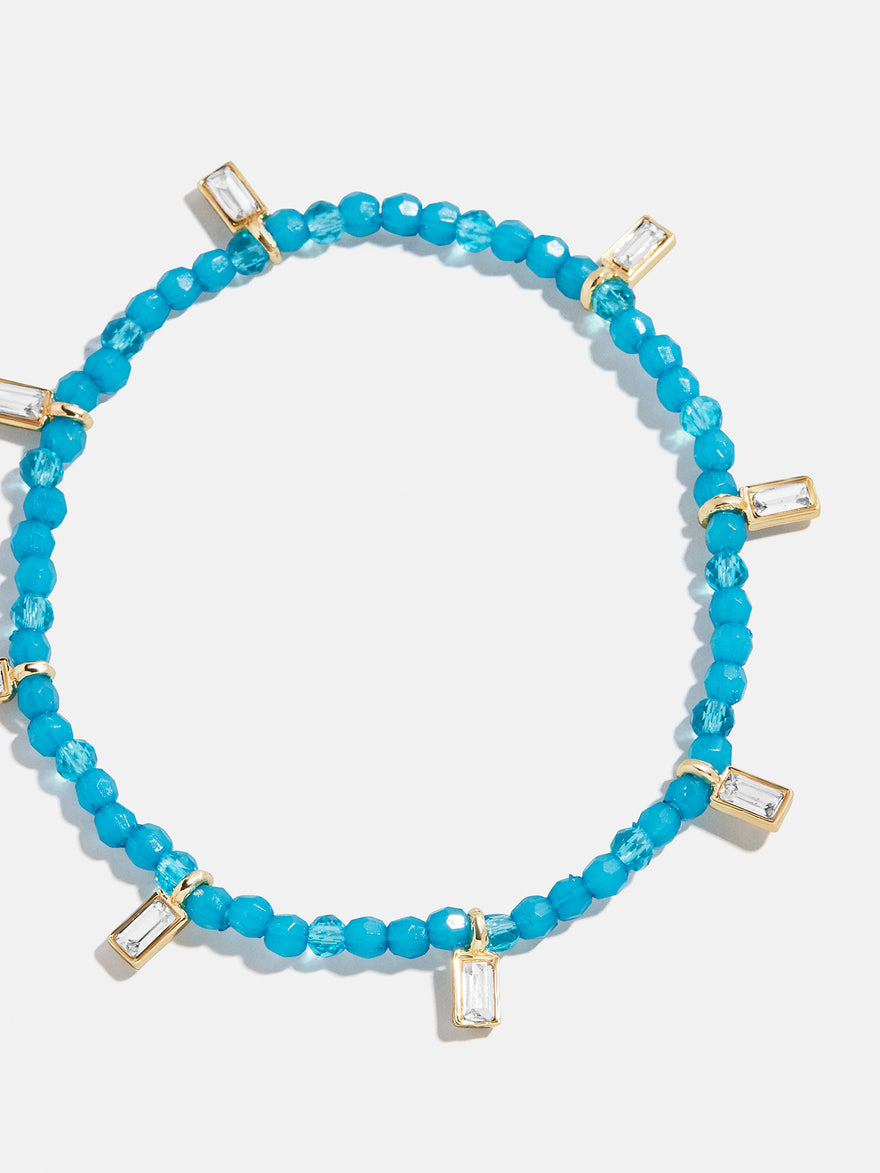 Crystal Beaded Bracelet - Aqua