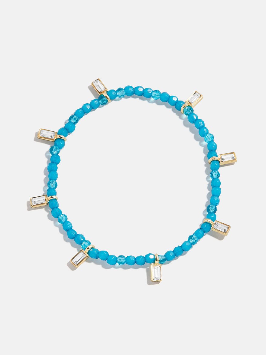 Crystal Beaded Bracelet - Aqua