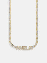 BaubleBar Billie 18K Gold Tennis Custom Nameplate Necklace - Block - 
    This Week Only: 15% Off Custom
  
