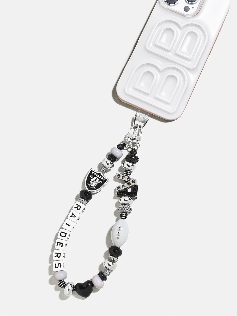 BaubleBar NFL Beaded Phone Charm - Las Vegas Raiders - 
    Hands-free wristlet phone strap
  
