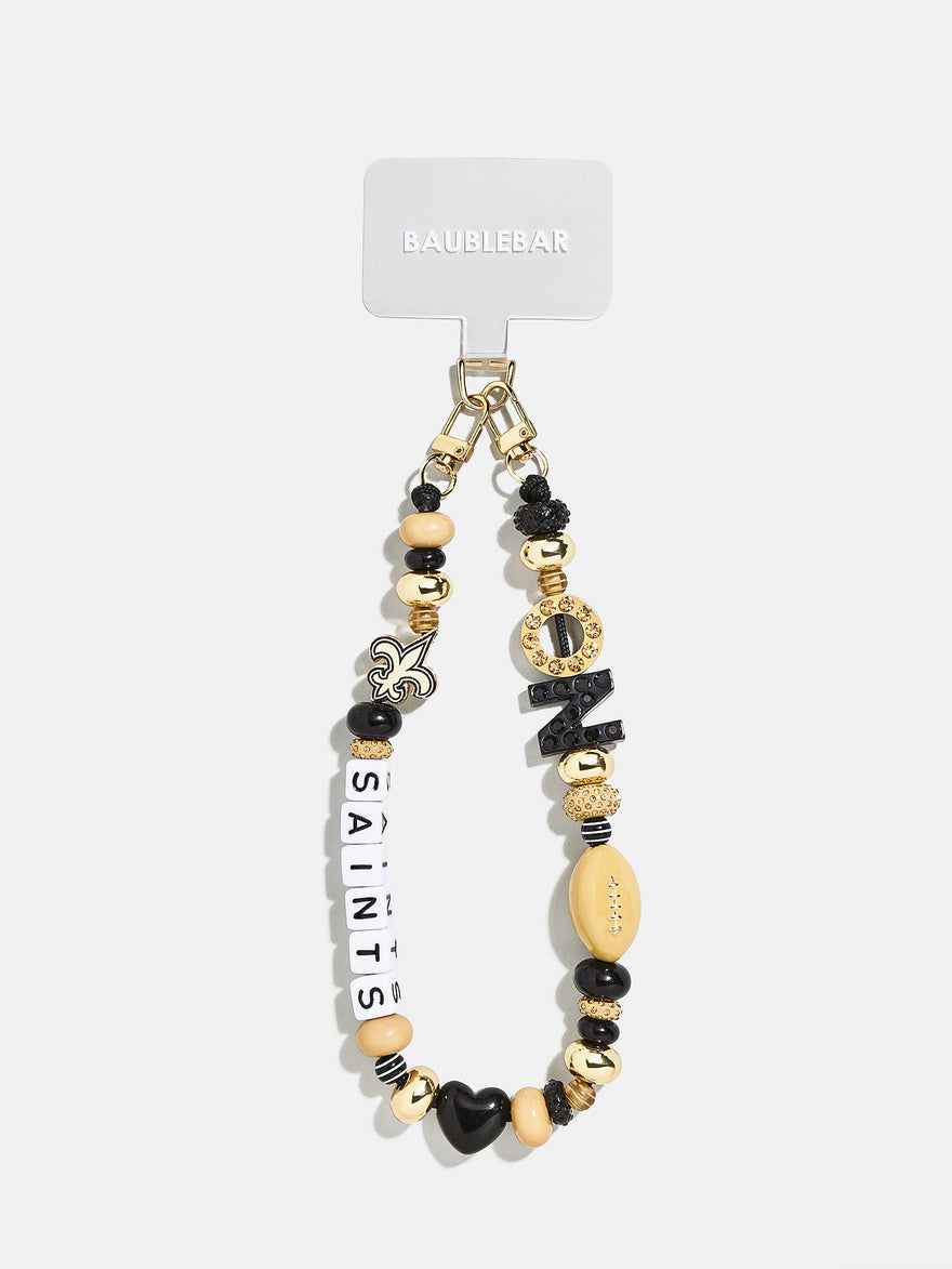 NFL Beaded Phone Charm - New Orleans Saints