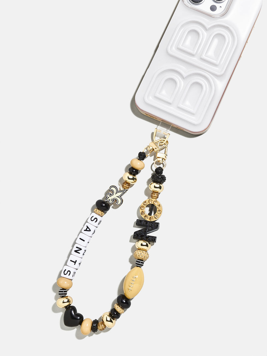 NFL Beaded Phone Charm - New Orleans Saints