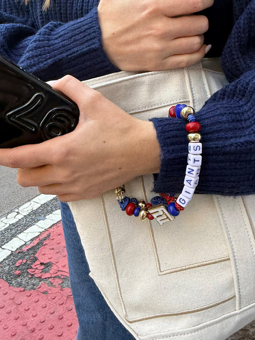 NFL Beaded Phone Charm - New York Giants