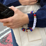 NFL Beaded Phone Charm - New York Giants