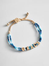 BaubleBar Bead Mine Kids’ Custom Name Bracelet - Blue Multi - 
    Beaded name bracelet 
  
