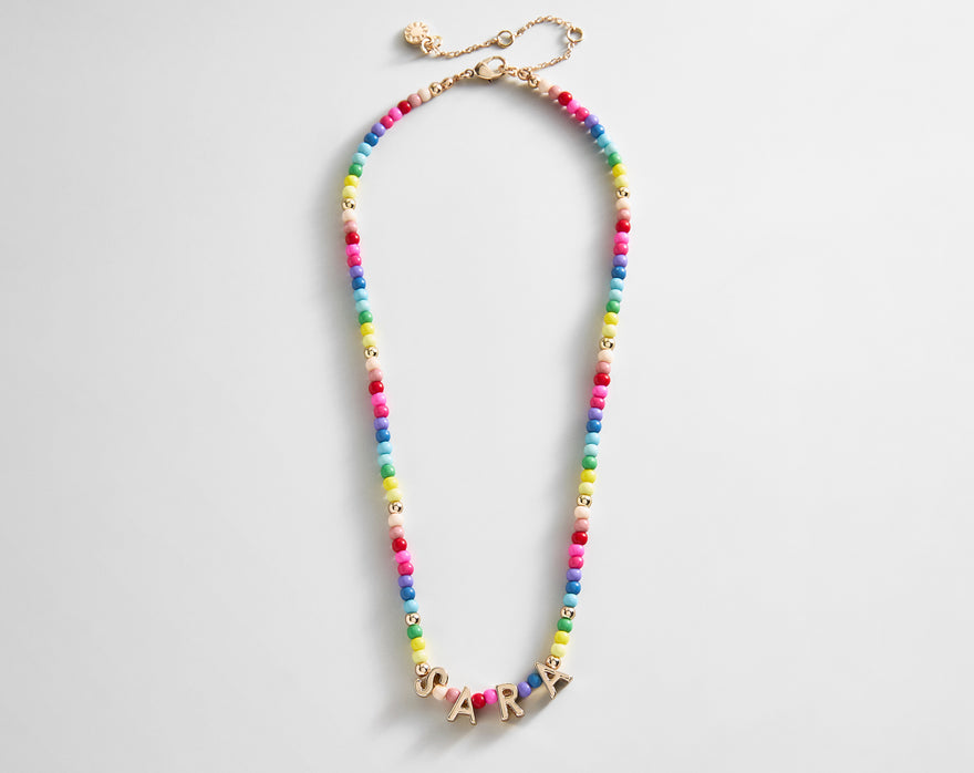Bead Mine Kids’ Custom Name Necklace - Multi