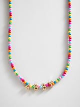 BaubleBar Bead Mine Kids' Custom Name Necklace - Dark Multi - 
    Customizable colorful beaded necklace
  
