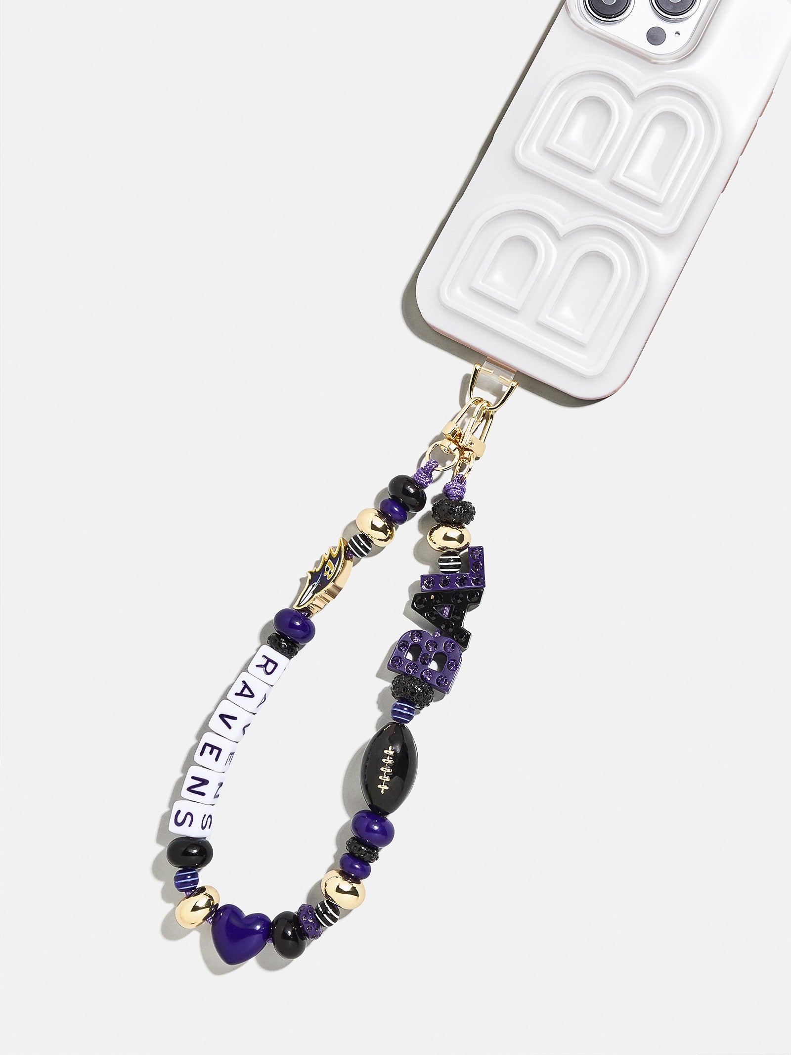 NFL Beaded Phone Charm - Baltimore Ravens – Hands-free wristlet